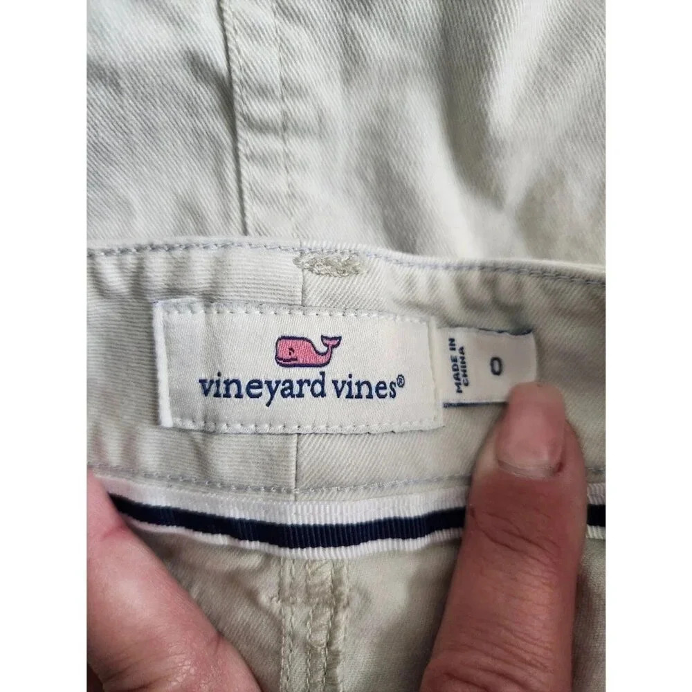 Vineyard Vines Khaki Utility Tie Waist Mini Skirt Sz 0 - Picture 3 of 5